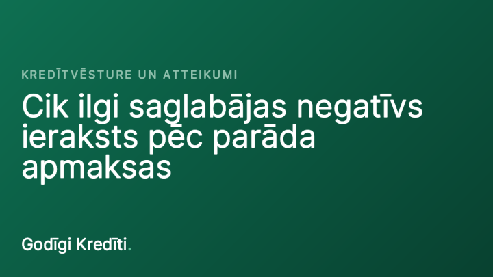 Cik ilgi saglabājas negatīvs ieraksts pēc parāda apmaksas
