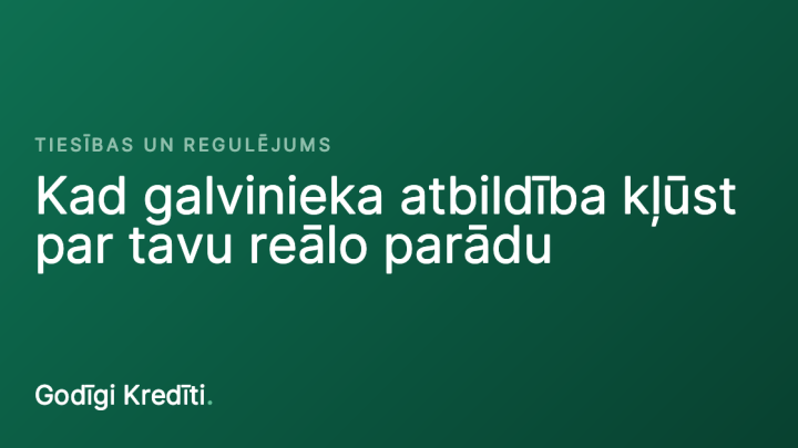 Kad galvinieka atbildība kļūst par tavu reālo parādu